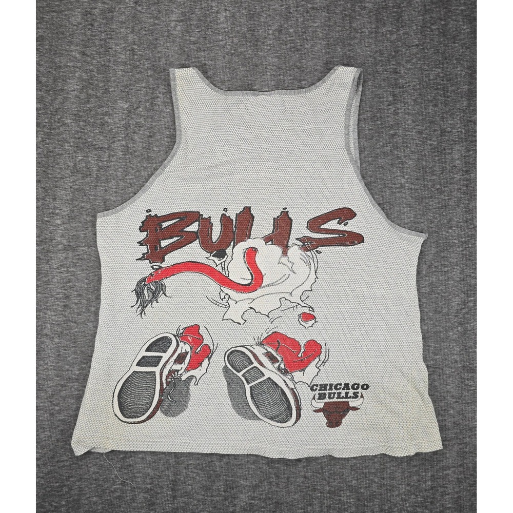 Vintage Distressed Chicago Bulls Graphic Tank Top Men's XL Basketball Sportswear - Picture 2 of 8